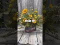 DIY Sunflower Rooster Arrangement | Farmhouse Fall Floral Centerpiece | Design 1181
