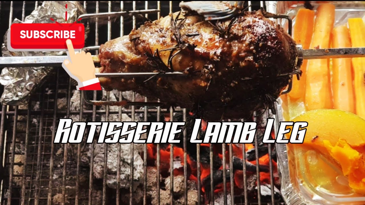 How to cook Leg of Lamb over Charcoal on the Rotisserie YouTube