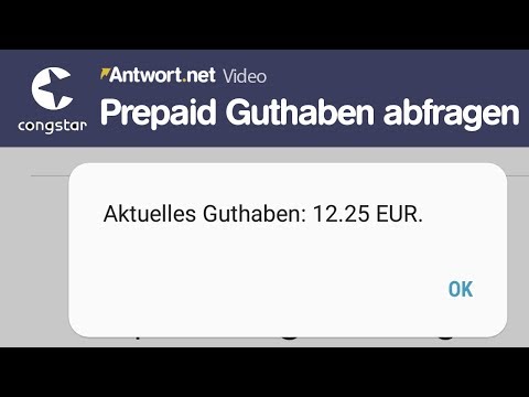 congstar Prepaid Guthaben abfragen?