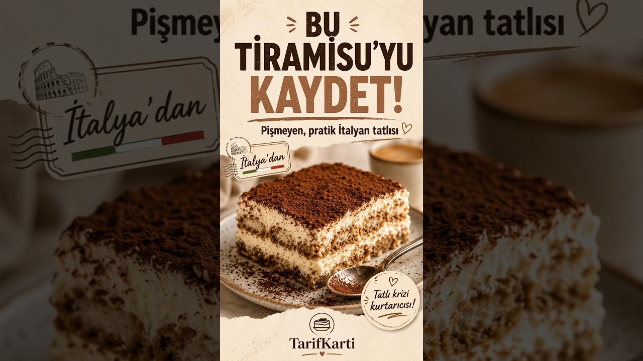 En Kolay Tiramisu Tarifi #tarifkarti #dünyamutfağı