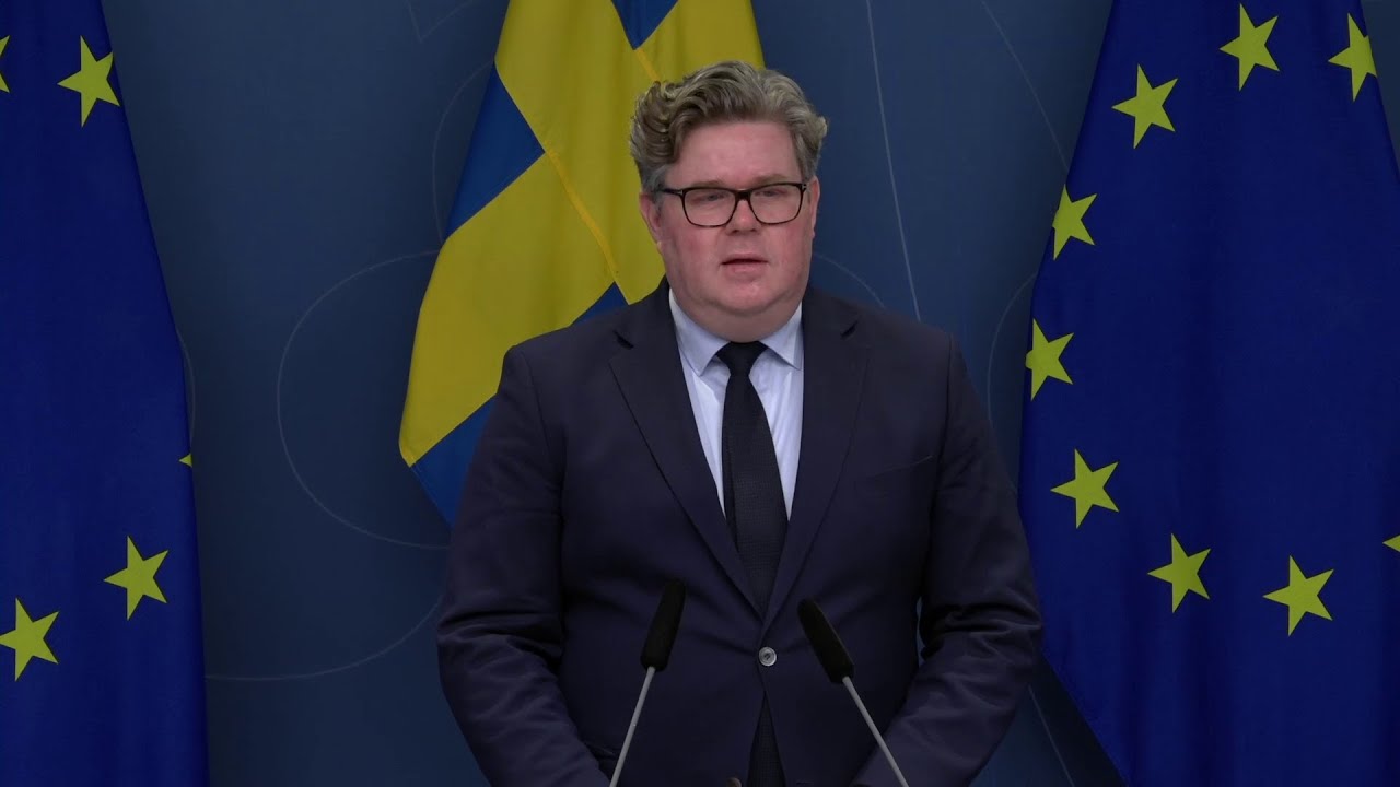 Pressträff med justitieminister Gunnar Strömmer
