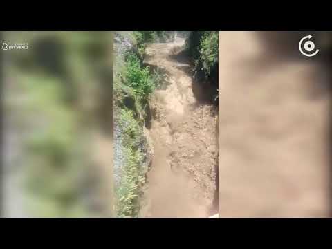 ჭუბერში ადიდებულმა მდინარემ რამდენიმე სახლი წაიღო