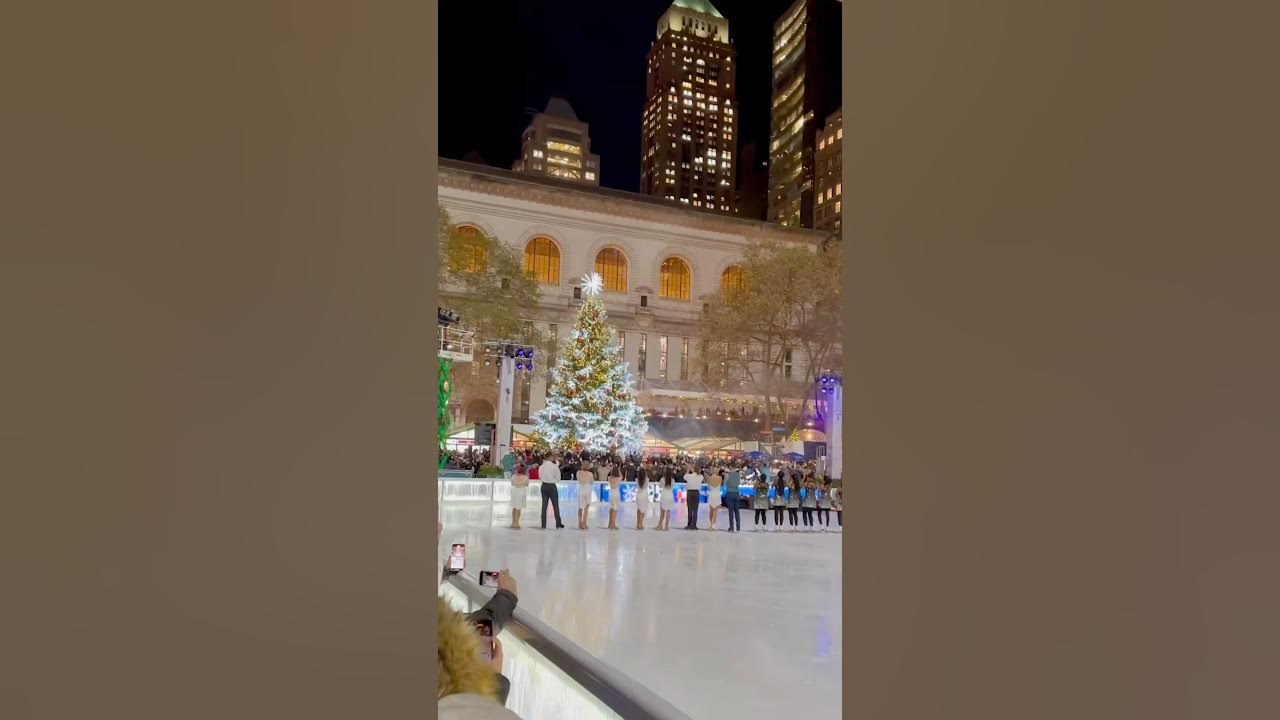 Bryant Park Christmas Tree lighting 2024 New York City YouTube
