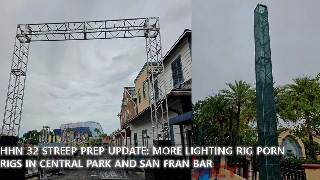 HHN 32 Street Prep Update: More Lighting Rig Porn | Topher's Log - YouTube