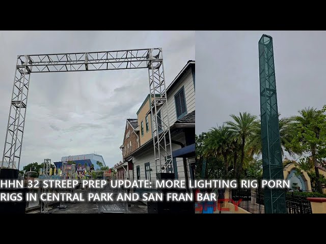 HHN 32 Street Prep Update: More Lighting Rig Porn | Topher's Log - YouTube