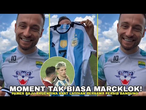 idealslot88 x GGSOFT - MOMENT TAK TERDUG! Saat Marcklok Pamer Jersey Argentina Ke Pemain Persib Bandung