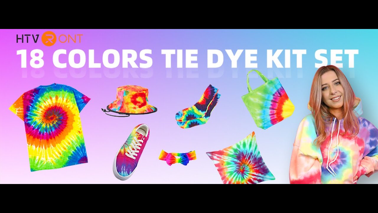 HTVRONT Tie Dye Kit - 32 Vibrant Colors Pre-Filled Bottles