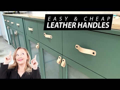 Leather Drawer Handles Cabinet Handles Cupboard Handles Dresser