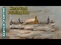 Xmas card Acrylic painting idea / Acrylic / Christmas Winter Scene Painting
