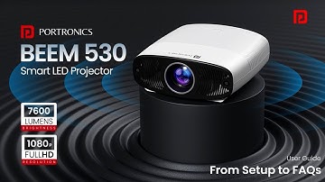 Portronics Beem 530 Projector 🔥 | Full HD, Android, Wireless Mirroring & Built-in Apps!