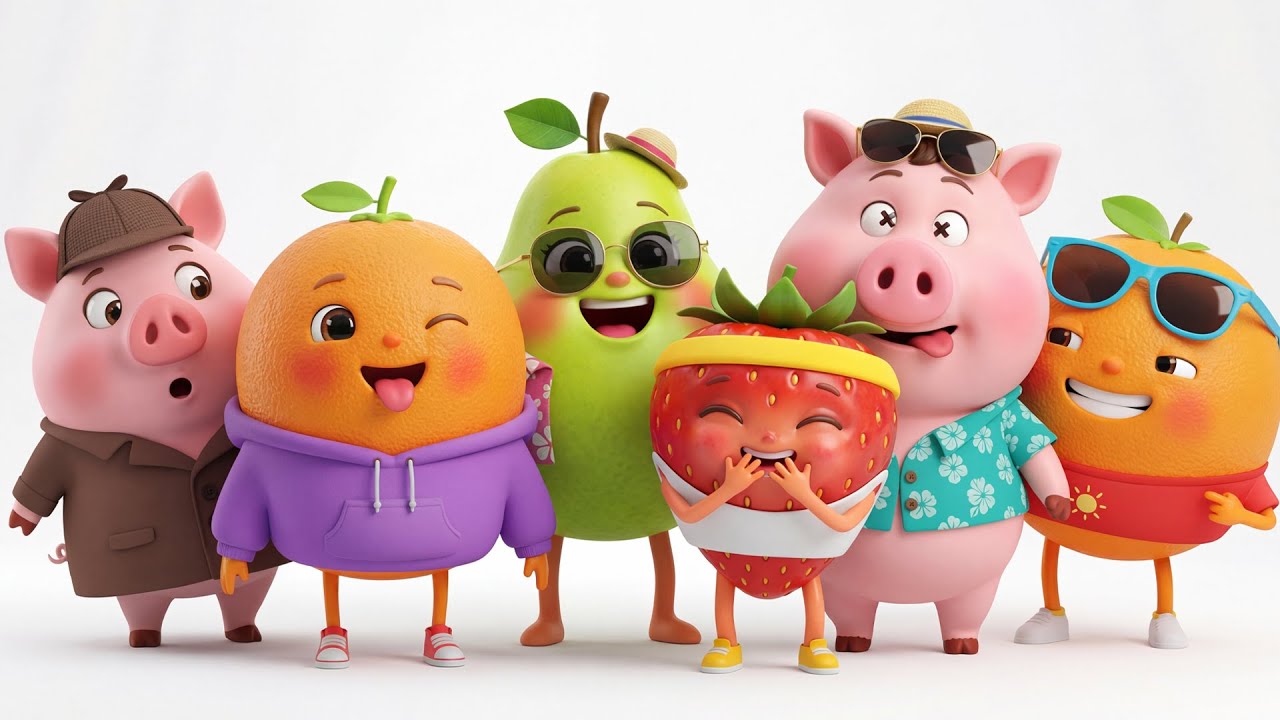 🍊 La Naranja Bailarina Remix 3D 🎶 Música Infantil Divertida para Niños y Bebés