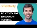 Relativity For eDiscovery Tutorial // Relativity One Legal Software Demo