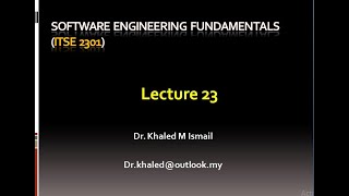 Lecture 23 - Software Engineering Fundamentals