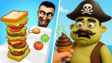 Sandwich Runner Vs Stacky Ice Cream Runner - All Level Gameplay Android,iOS - NEW UPDATE M13