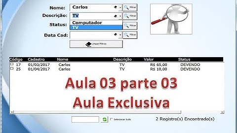 Filtro e sub Filtros em listbox parcelas a pagar