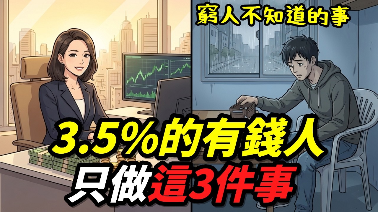 3.5%的有錢人只做這3件事，其他人都不知道