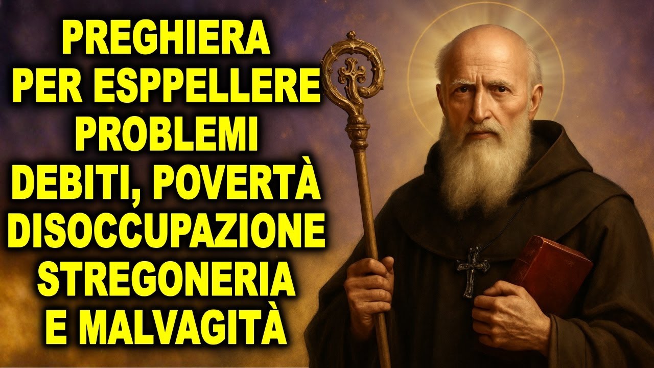 🛑 SAN BENEDETTO – Preghiera per scacciare povertà, debiti, invidia e ogni male.