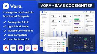 WordPress Review: Vora – Saas CodeIgniter Admin Dashboard Template