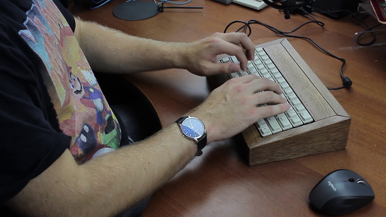 Typing Demo XL - Alps SKCM Amber (custom Apple IIc keyboard) (ASMR)