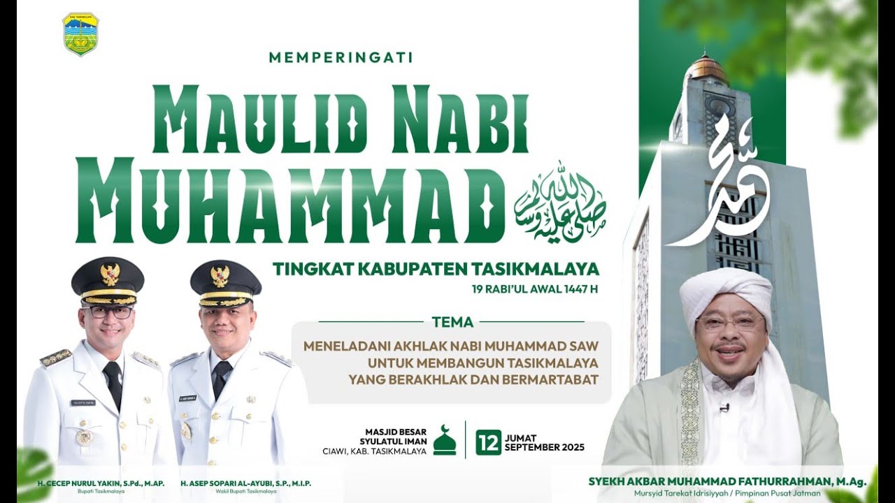 🔴[LIVE] KAJIAN TASAWUF PERINGATAN MAULID NABI MUHAMMAD SAW  @SyekhFathurahman