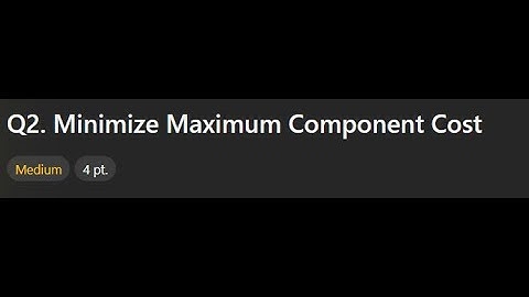 3613. Minimize Maximum Component Cost || Weekly Contest 458