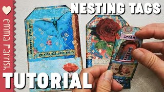 Boho Junk Journal Nesting Tags Tutorial