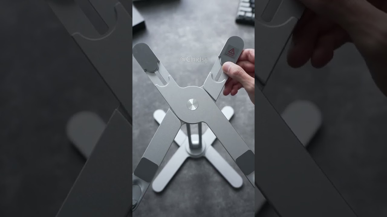 Joyask Gray Laptop Stand - Clip Mount, Aluminium, Swivel