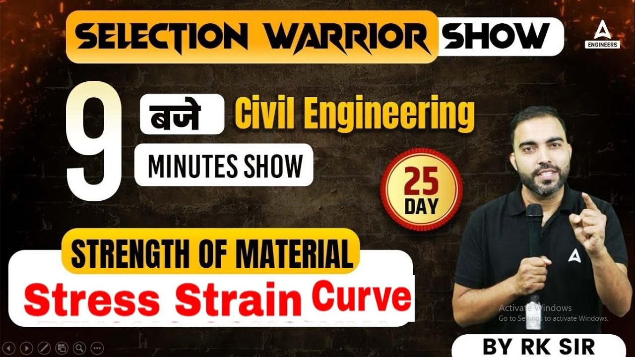 Strength Of Material (SOM) Stress Strain Curve | Civil Engineering 9 ...