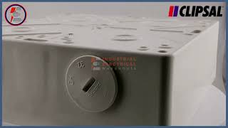 Clipsal 56E4 Weatherproof Mounting Enclosure Base 4 Gang White | Industrial Socket Box
