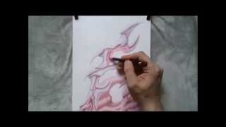 Alien landscape drawing by Kev Mcc