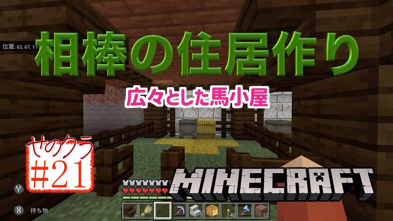 Minecraft せのクラ 21 優秀な相棒に素敵なお家を Minecraft Summary マイクラ動画