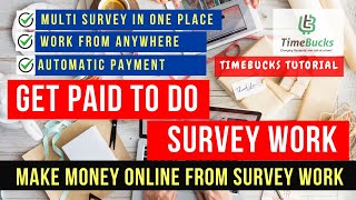 Timebucks Tutorial 2020 I How to Make Money Online from Survey Work I Work From Home I Paid Surveys screenshot 3