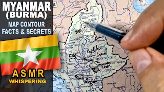 ASMR: Map of MYANMAR (BURMA) tracing | Main CITIES less known facts | ASMR maps and facts screenshot 4