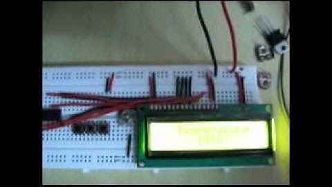 Thermometer using Atmega8, ADC, LCD and LM35