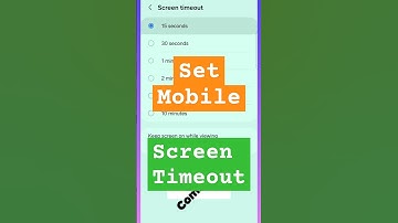 How to set screen timeout on Android mobile?#shortsfeed #shorts #trending #trendingshorts
