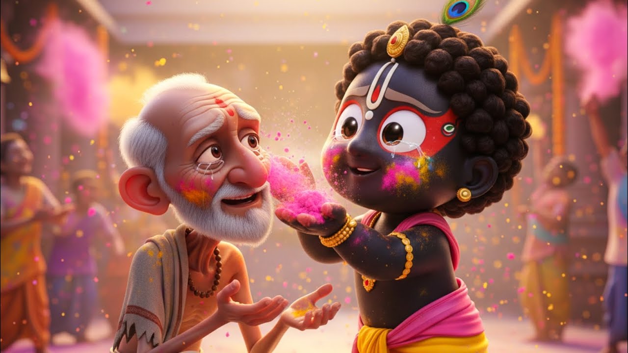 जगन्नाथ जी होली पर खुद भिखारी भक्त के साथ रंग खेलने आ गए 😭 | जय जगन्नाथ 