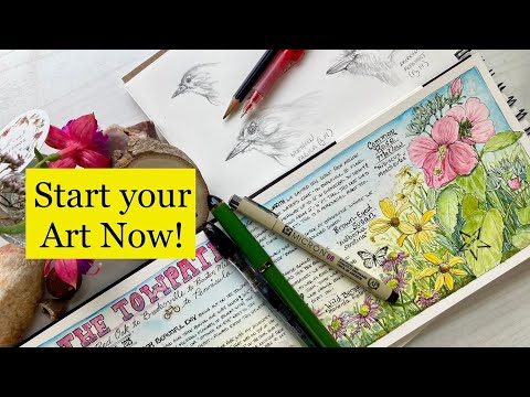 Best Art Supplies for Drawing in your Nature Journal thumbnail