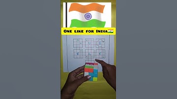 How to make indian flag in 7 moves #3by3 #video #shorts