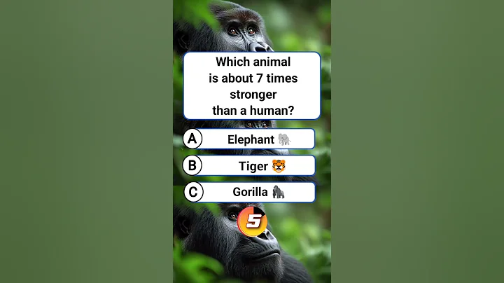 Which animal is about 7 times stronger than a human? #shorts #usa #quiz