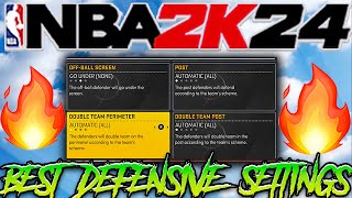 BEST DEFENSIVE SETTINGS IN NBA 2K24!! STOP PICK & ROLL & SPEED BOOSTING! BEST TIPS & TRICKS