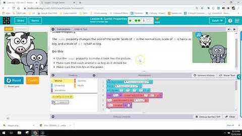 Lesson 8 Sprite Properties Walk Through