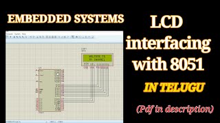 LCD  Interfacing with 8051 microcontroller clearly explained in (TELUGU)