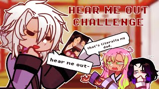Hashira does a HEAR ME OUT Challenge! | Ft. Shinobu, Mitsuri and Tengen | ⚠️ Fanon Ships ||