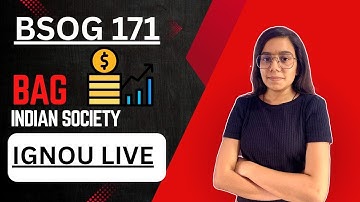 BSOG 171 INDIAN SOCIETY | ENGLISH MEDIUM CLASS  | IMPORTANT QUESTIONS MARATHON IGNOU WALAY