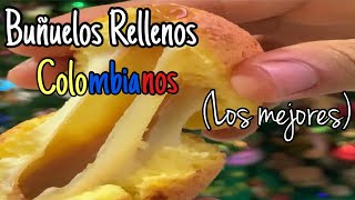 Buñuelos Colombianos Rellenos de queso y arequipe