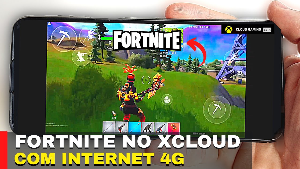 XCloud jogue Fortnite mobile sem baixar
