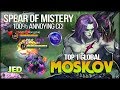 Powerful Critical Spear! 100% Annoying CC. ᴊᴇᴅ Top 1 Global Moskov - Mobile Legends