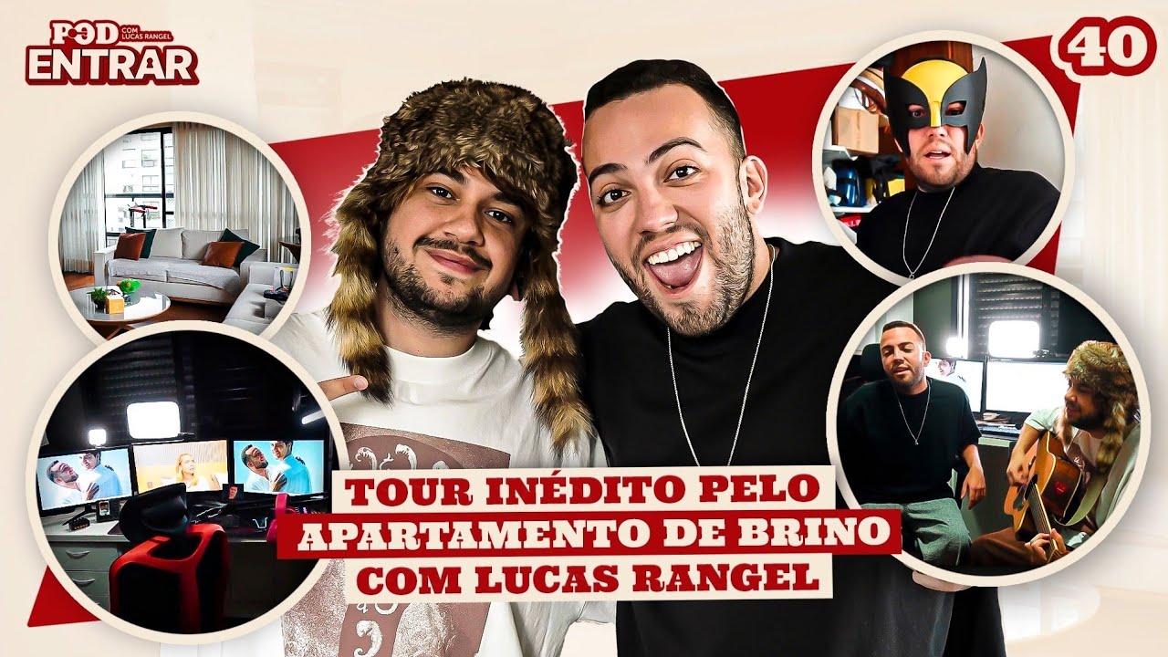 POD ENTRAR: Tour inédito pelo apartamento de Brino com Lucas Rangel