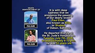 Paul Elien ~ Short Obituary