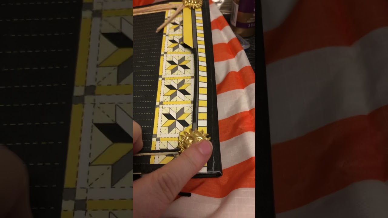 Yellow, white, and black journal flip-through